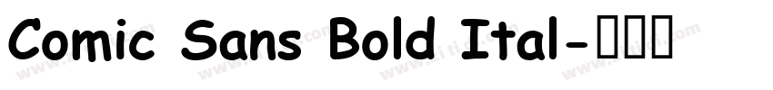 Comic Sans Bold Ital字体转换